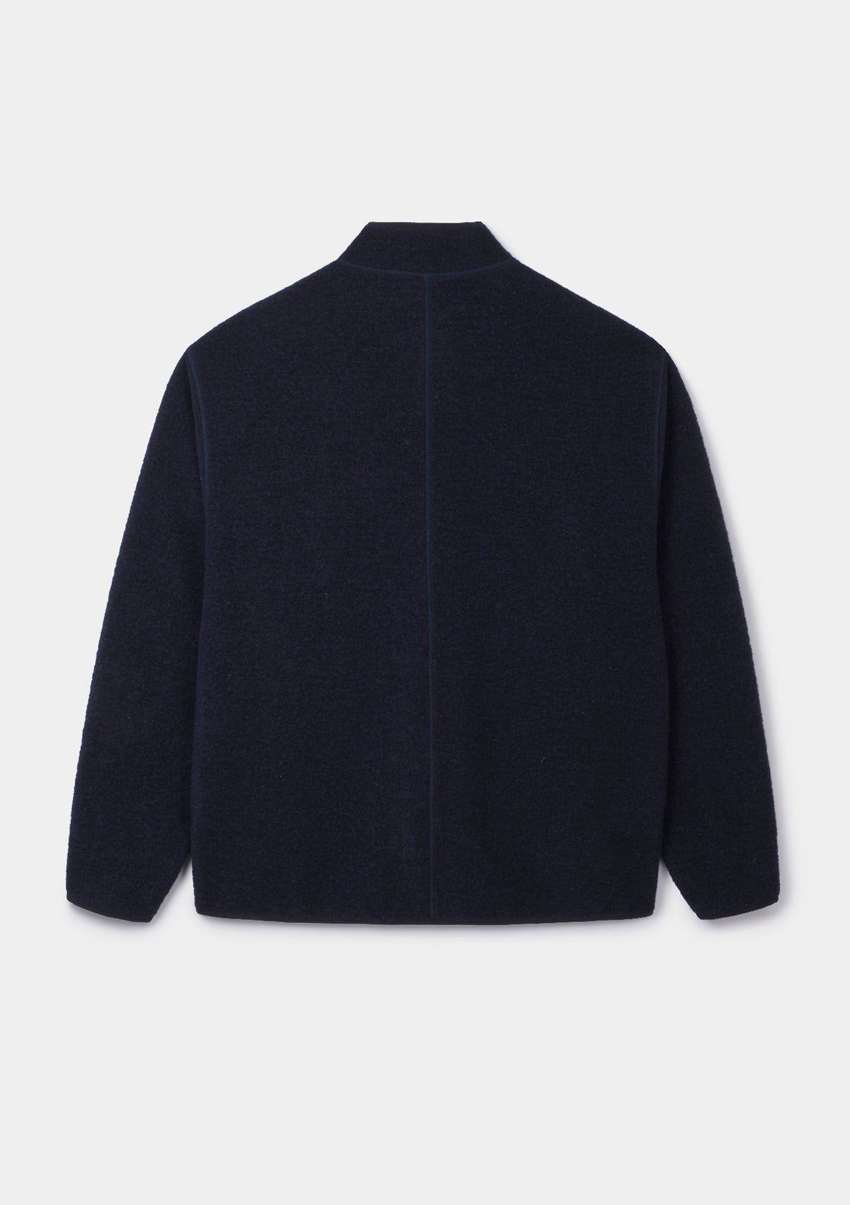 new basic　HIGH TWIST WOOL SINGLE JACKET Navy Boiled Wool Jacket | SIRPLUS