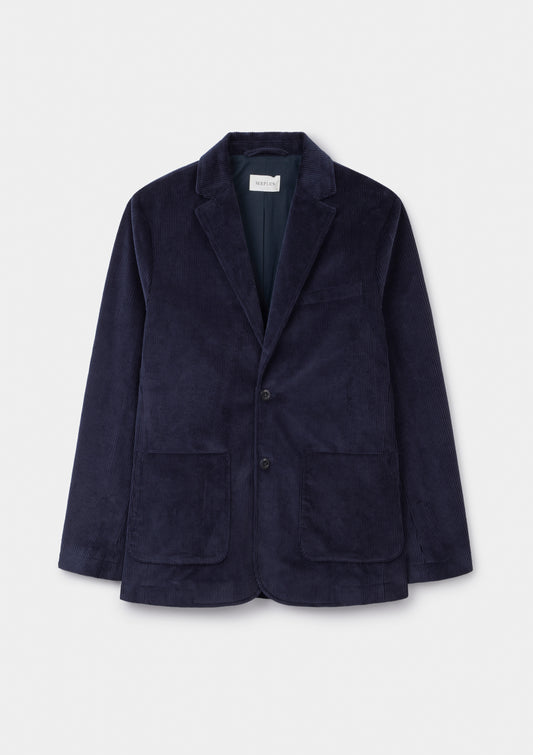 Indigo Cotton-Corduroy Blazer, Blazer - SIRPLUS