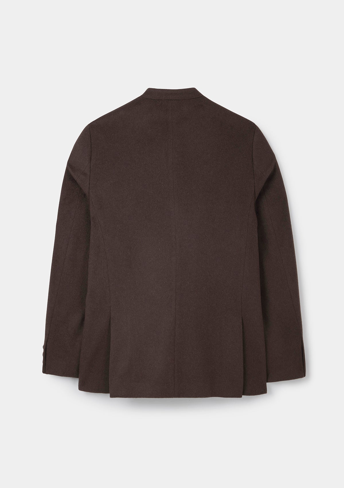 Coffee Cashmere Nehru Jacket