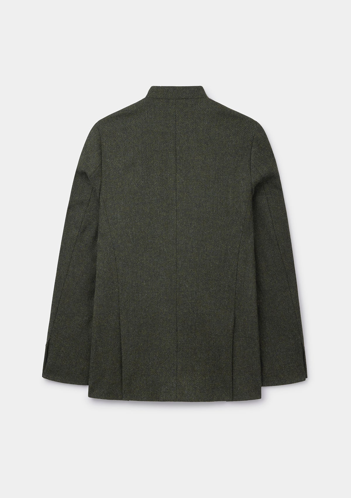 Juniper Green Herringbone Nehru Jacket, Nehru Jacket - SIRPLUS