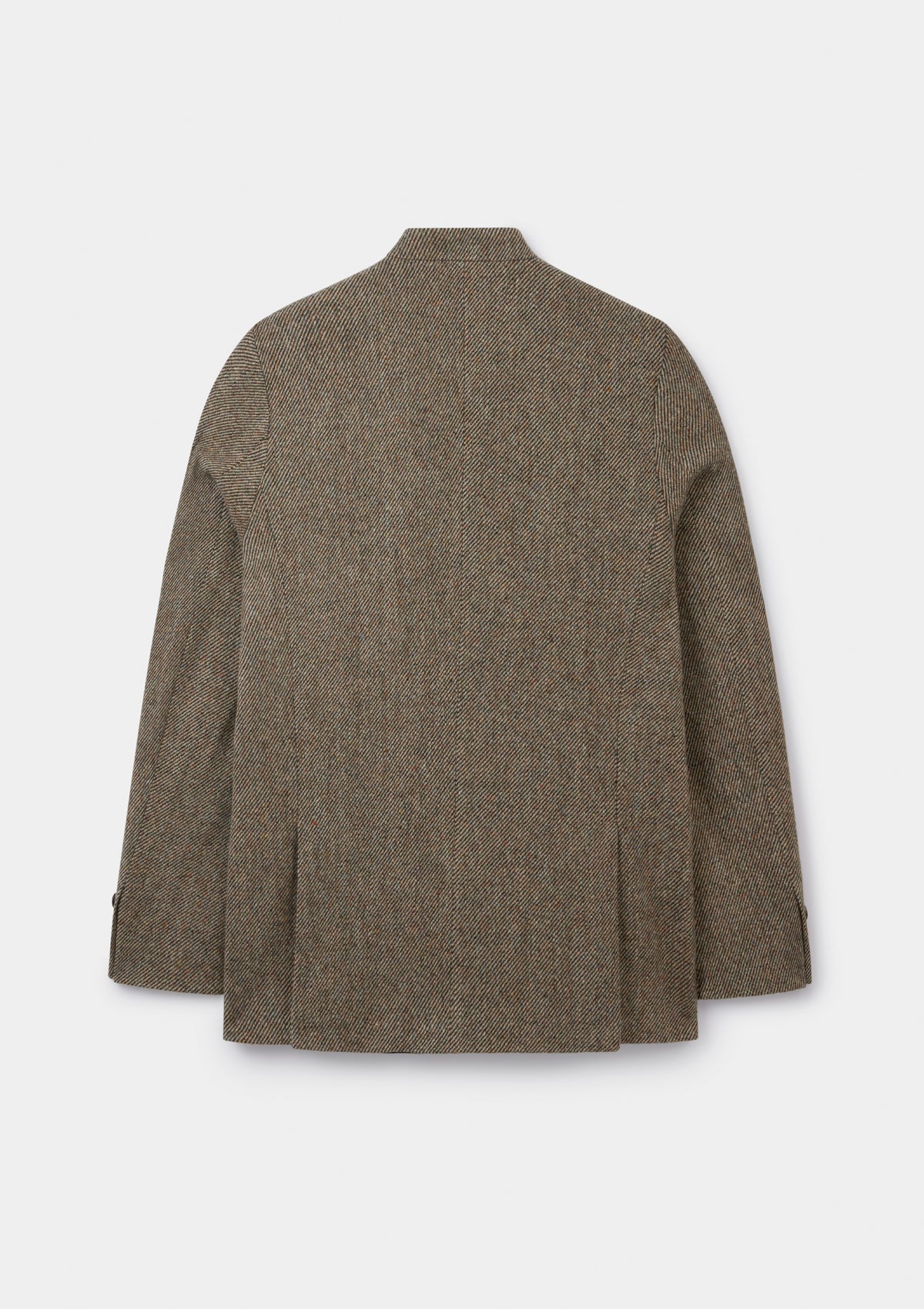 Peat Twill Donegal Tweed Nehru Jacket | SIRPLUS Peat Twill Donegal Tweed Nehru Jacket | SIRPLUS