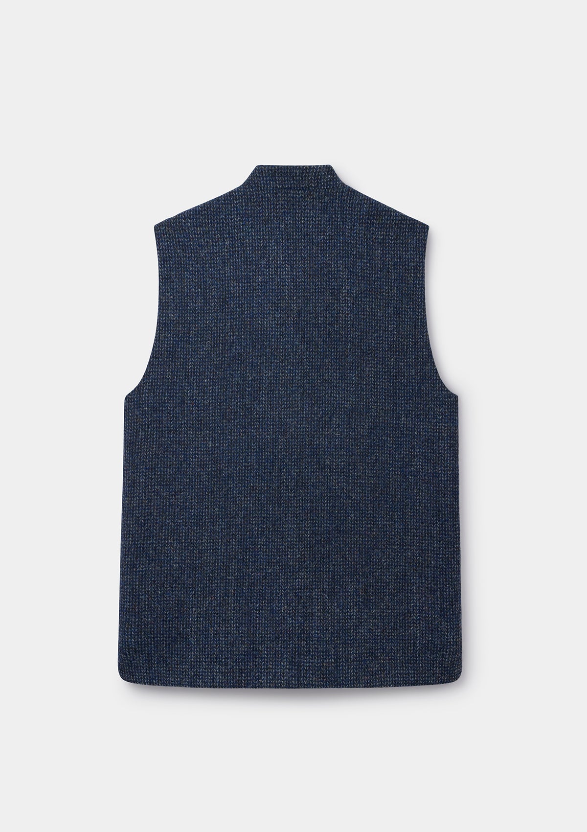 Navy Harris Tweed Nehru Waistcoat | SIRPLUS