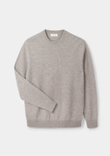 Oat Lambswool Crew Neck Jumper | Men’s Knitwear | SIRPLUS