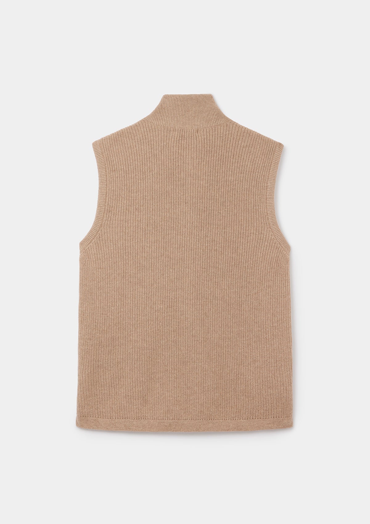 Oatmeal Cashmere Knit Gilet
