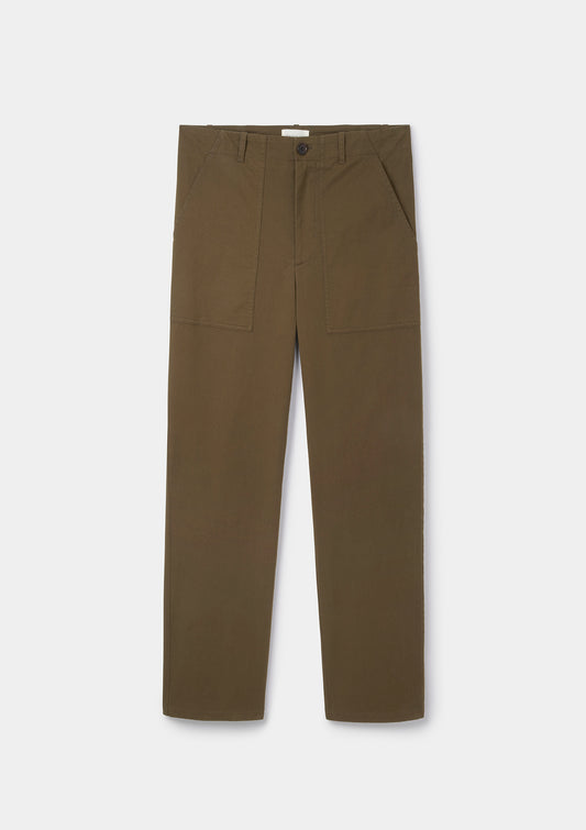 Olive Cotton Utility Trouser by SIRPLUS