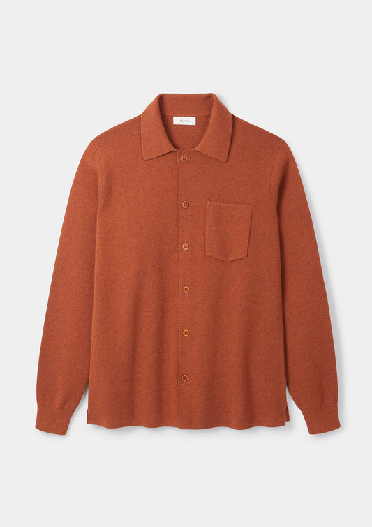 Men’s Orange Merino Wool Knit Polo Shirt | Knitwear by SIRPLUS