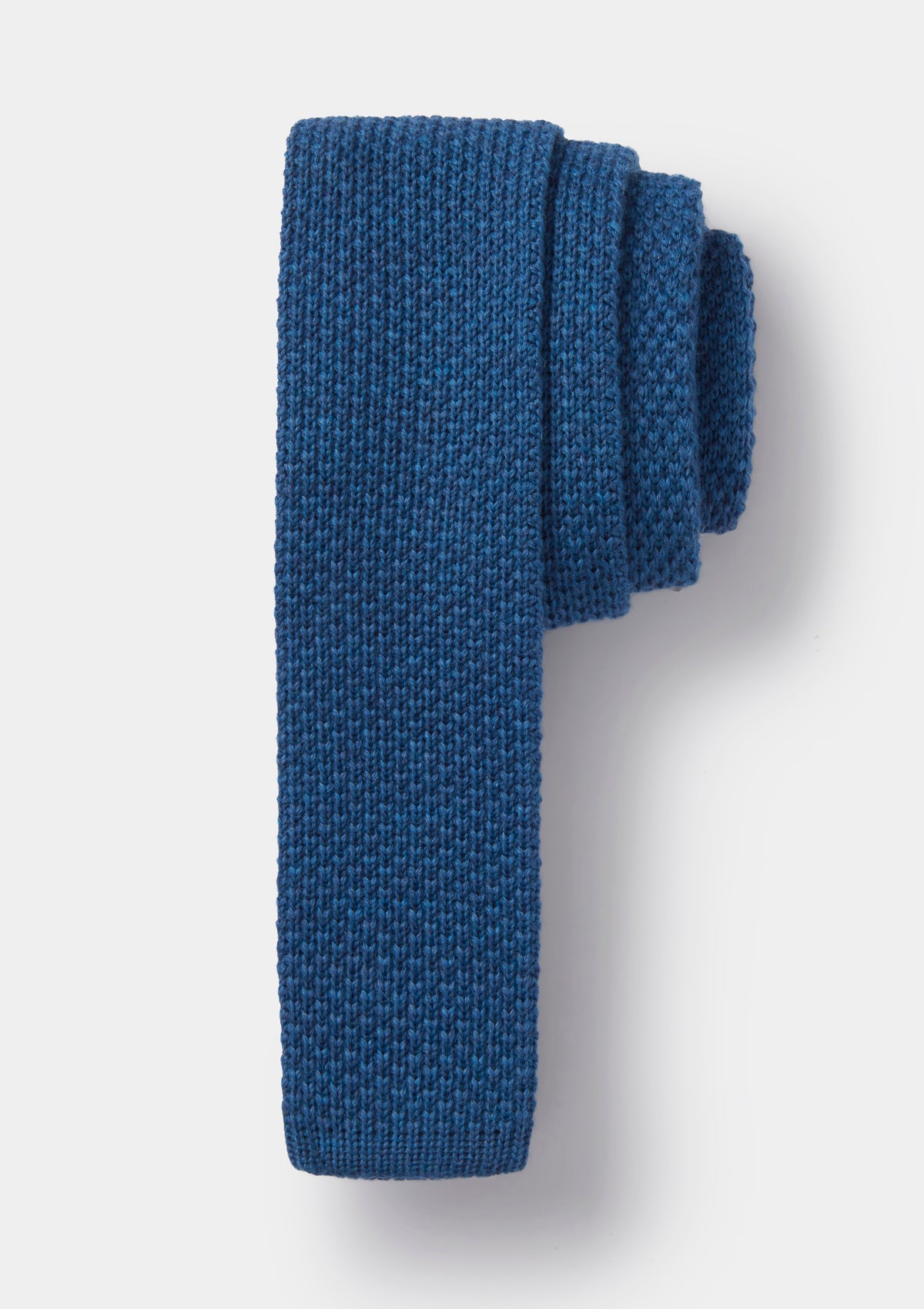 Petrol Blue Wool Knitted Tie