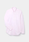 Pink Cotton Linen Shirt, Collar Shirt - SIRPLUS