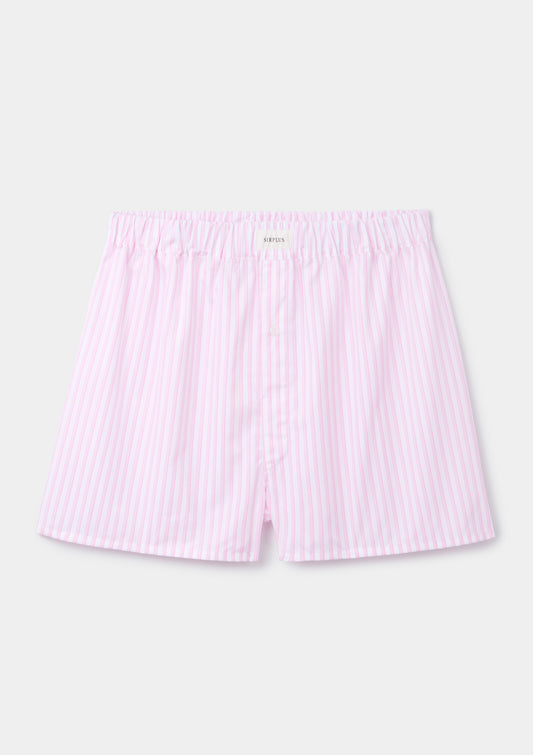 Pink Multi Stripe Cotton Boxer Shorts, Boxer Shorts - SIRPLUS