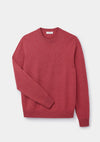 Raspberry Lambswool Crew Neck Jumper