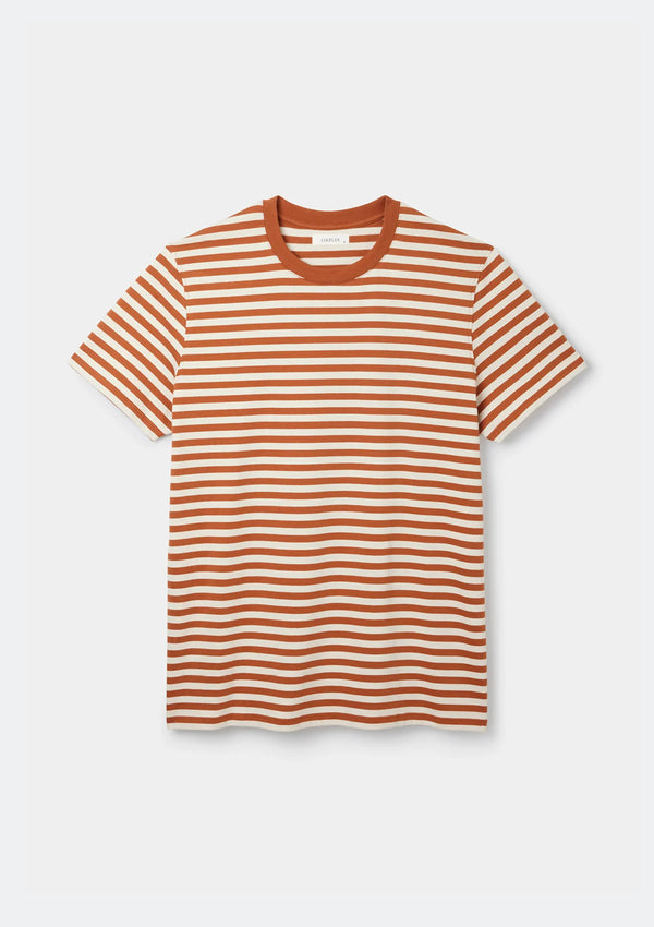 Rust Stripe Cotton T-shirt by SIRPLUS