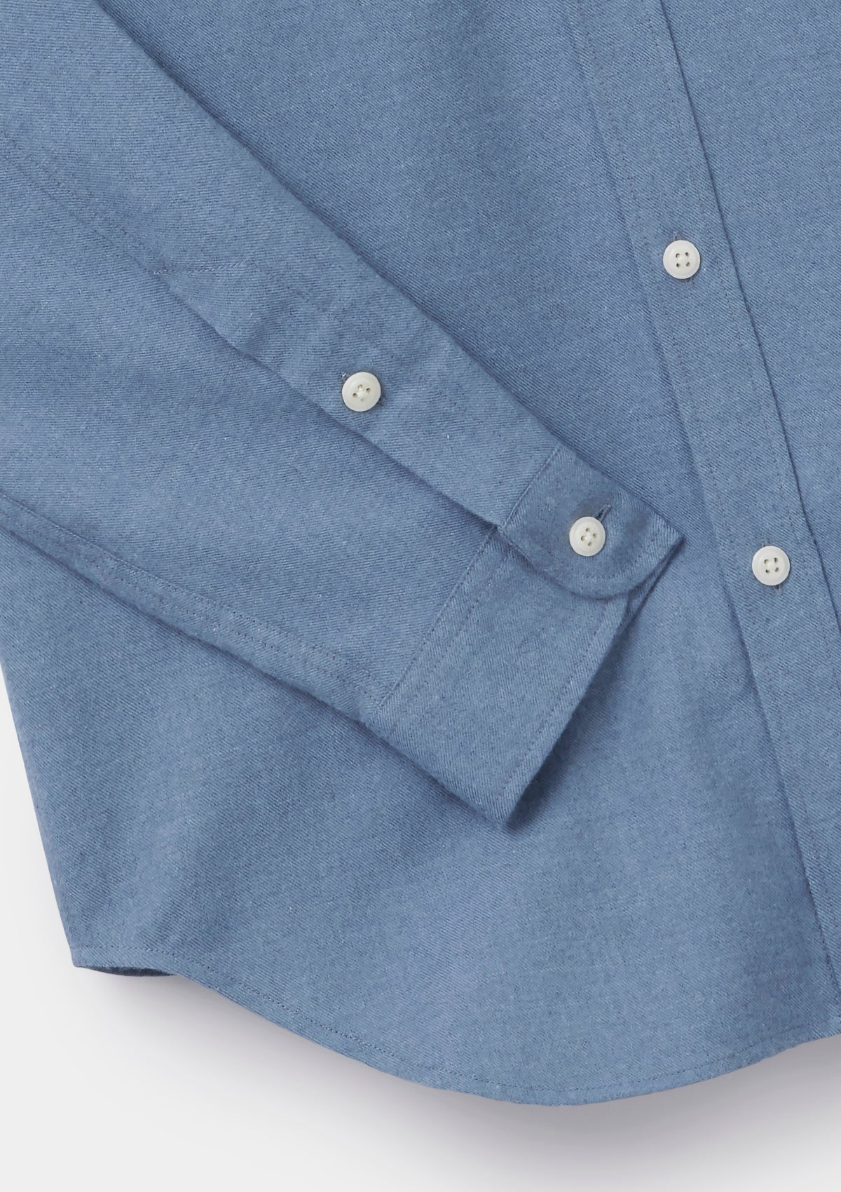 Washed Blue Brushed Cotton Shirt