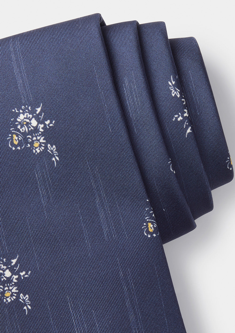 Navy Bouquet Silk Tie