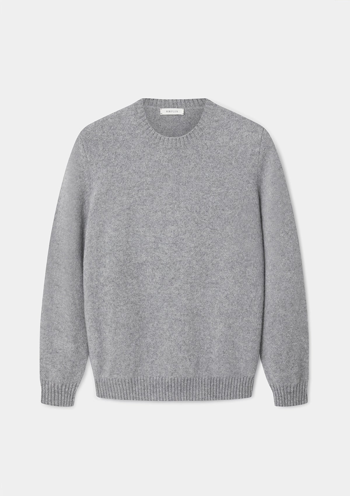 Ash Grey Cashmere Crew Neck Jumper | SIRPLUS