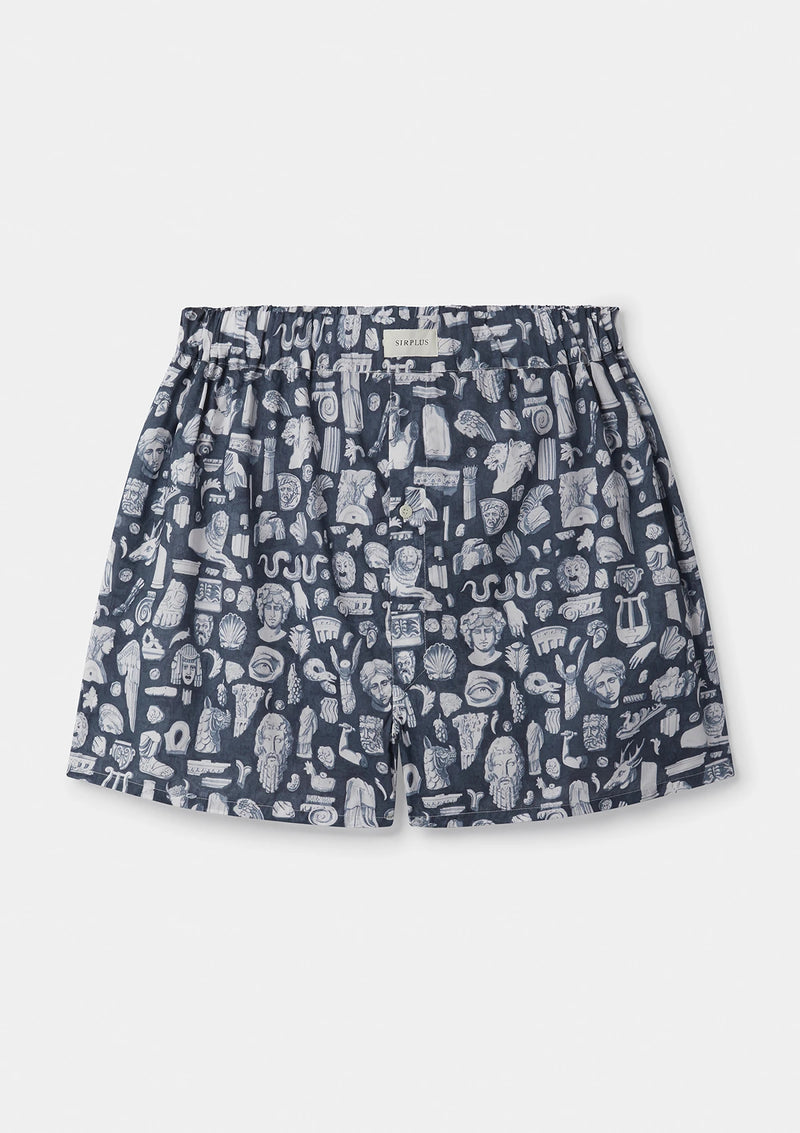 Archaeology Blue Boxer Shorts - Made with Liberty Fabrics, Boxer Shorts - SIRPLUS