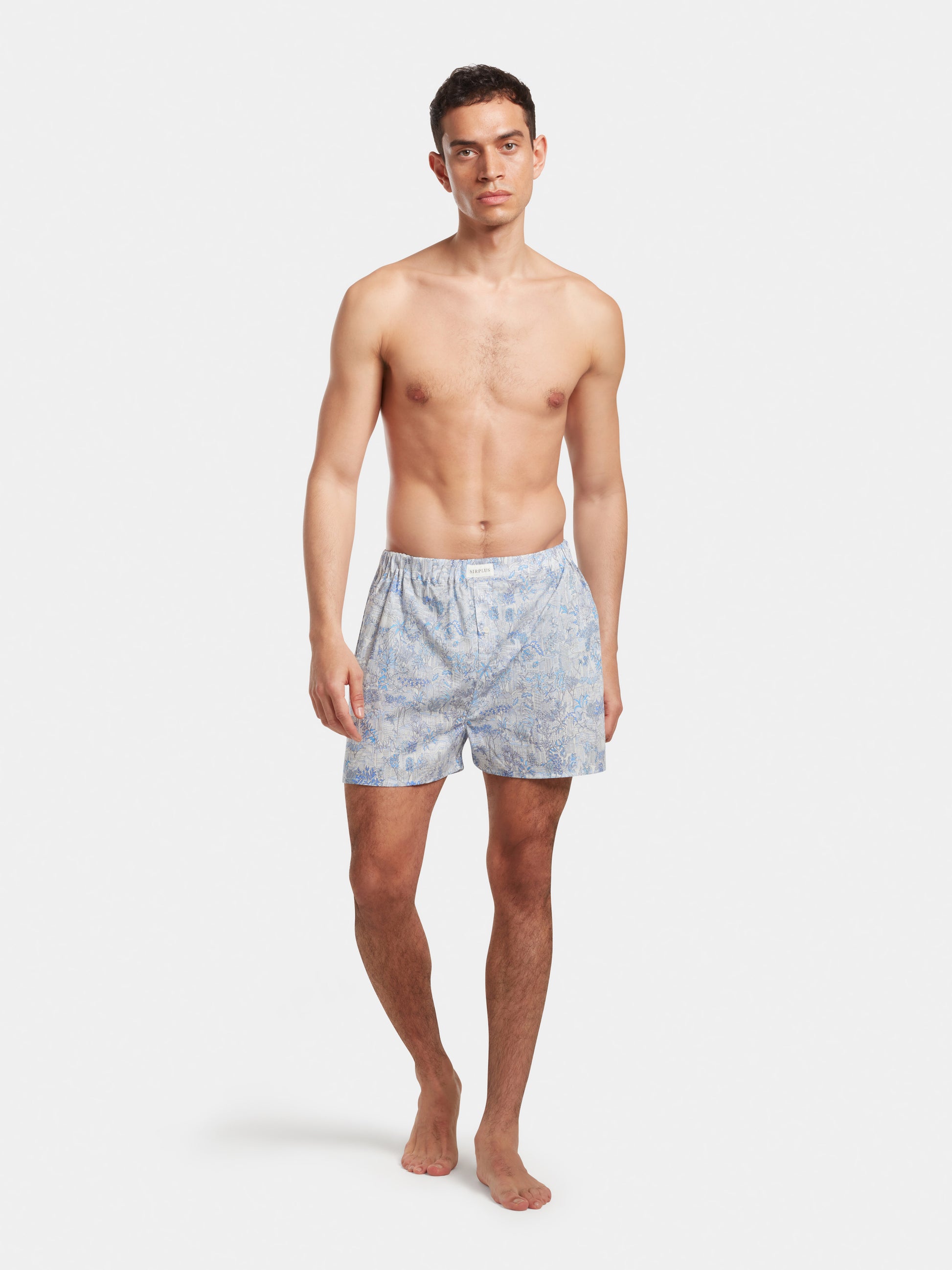 Blue Plantopolis Boxer Shorts - Made with Liberty Fabric, Boxer Shorts - SIRPLUS