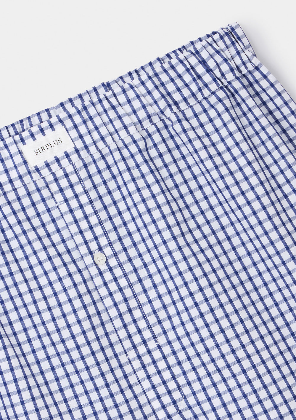 Navy Check Cotton Boxer Shorts