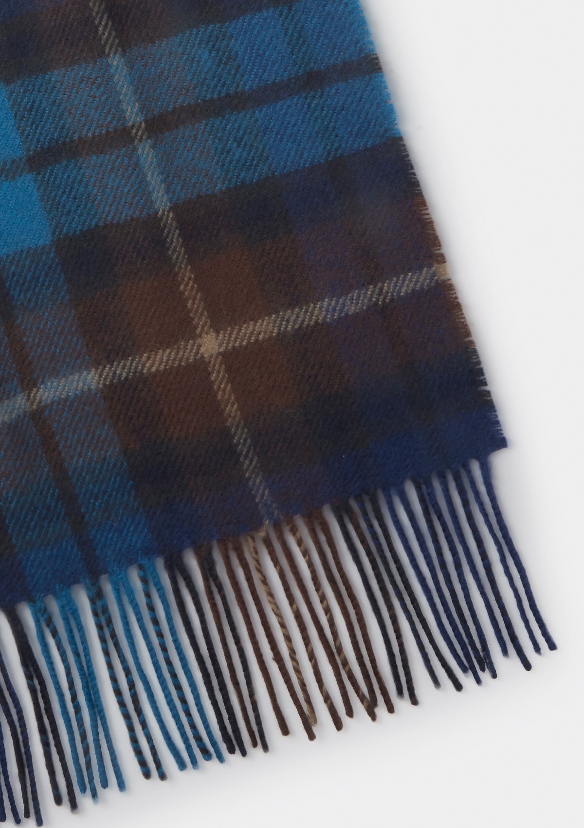 Blue Tartan Lambswool Scarf, Scarf - SIRPLUS