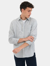 Blue & White Striped Collared Shirt, Collar Shirt - SIRPLUS