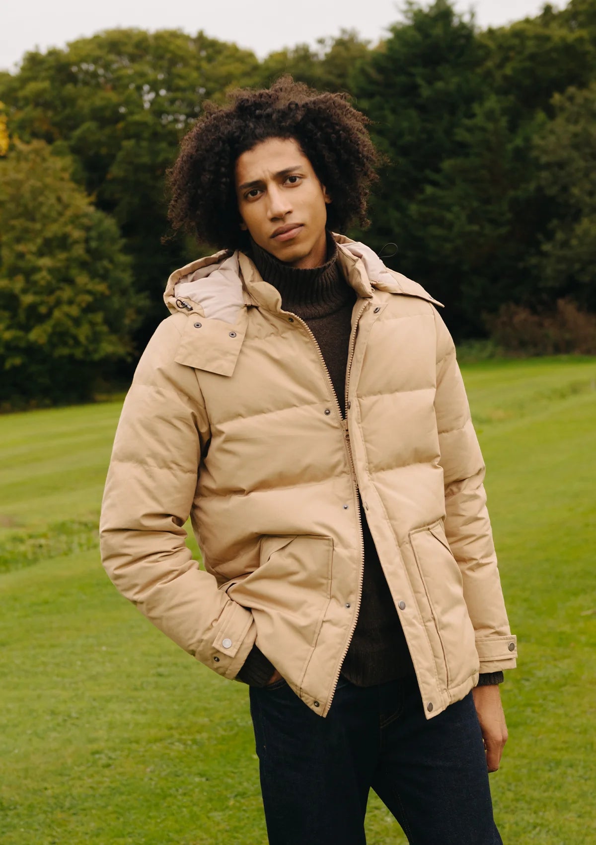 Caramel Ventile Cotton Down Jacket SIRPLUS