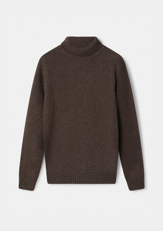 Cocoa Melange Roll Neck Jumper, Knitwear - SIRPLUS