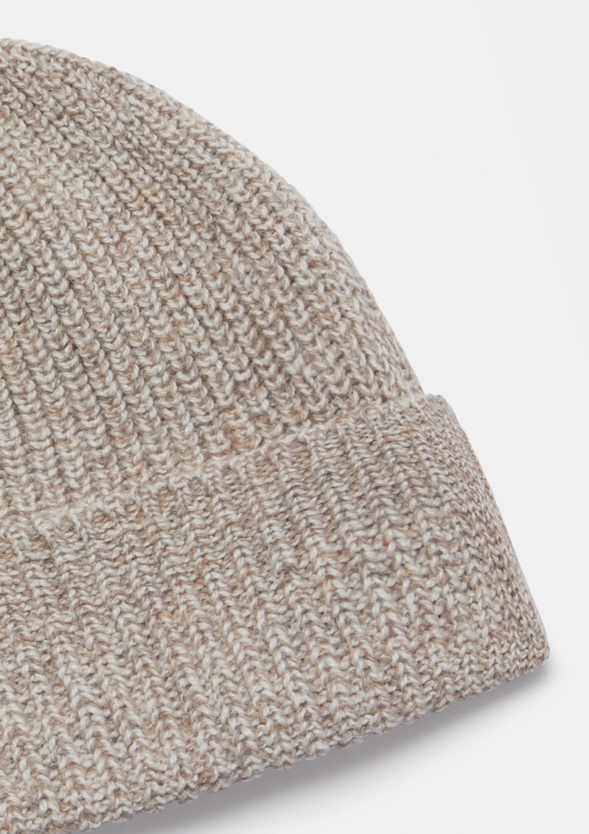 Cream Melange Beanie, Hats - SIRPLUS