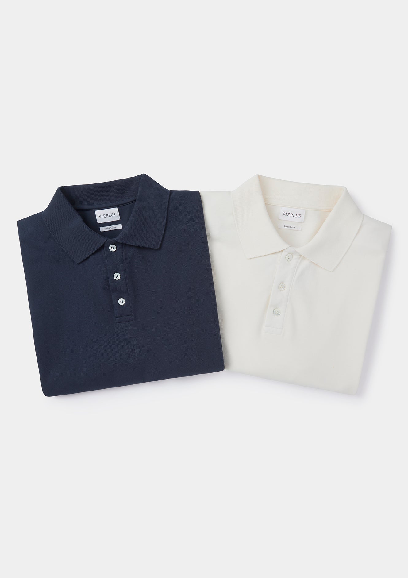 Cream Pique Cotton Polo Shirt, Polo Shirts - SIRPLUS