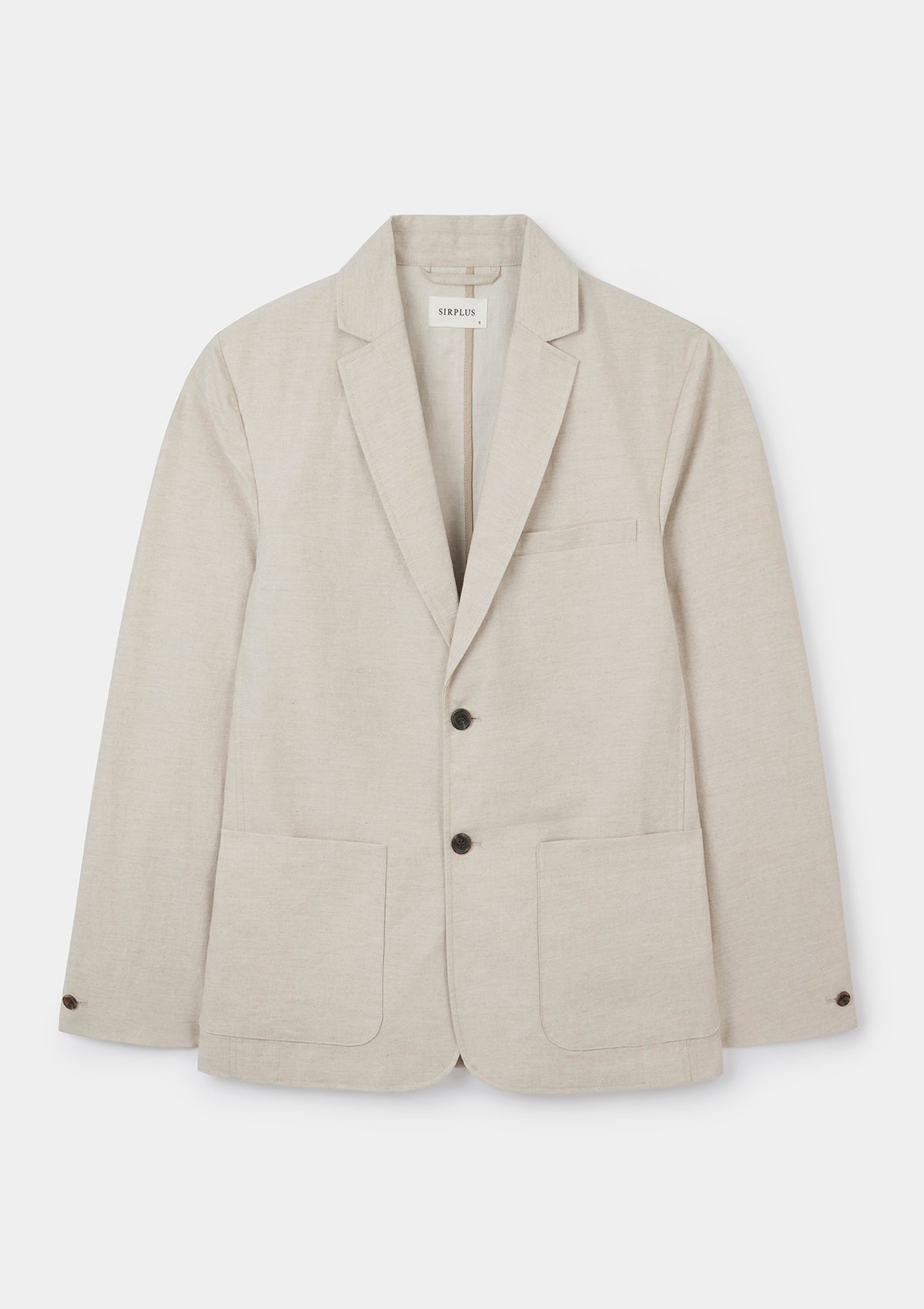 Ecru Cotton Linen Blazer, Blazer - SIRPLUS