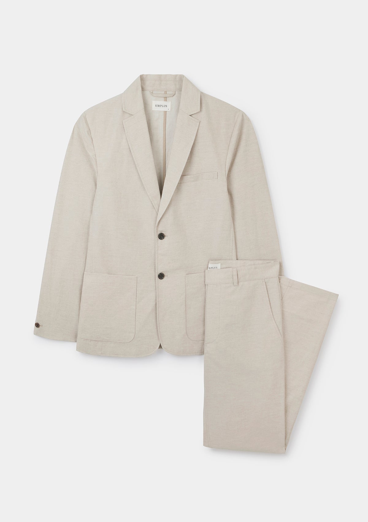 Ecru Cotton Linen Blazer, Blazer - SIRPLUS