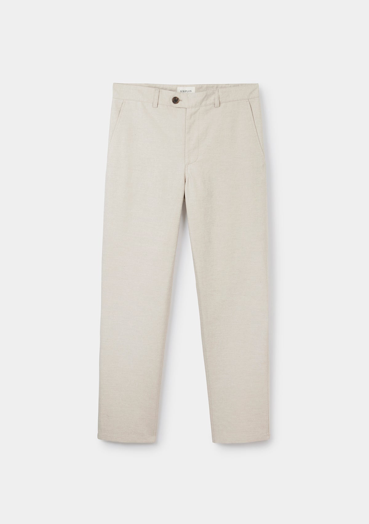 Ecru Cotton Linen Trousers | SIRPLUS