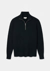 Forest Green Merino Half Zip Jumper, Knitwear - SIRPLUS