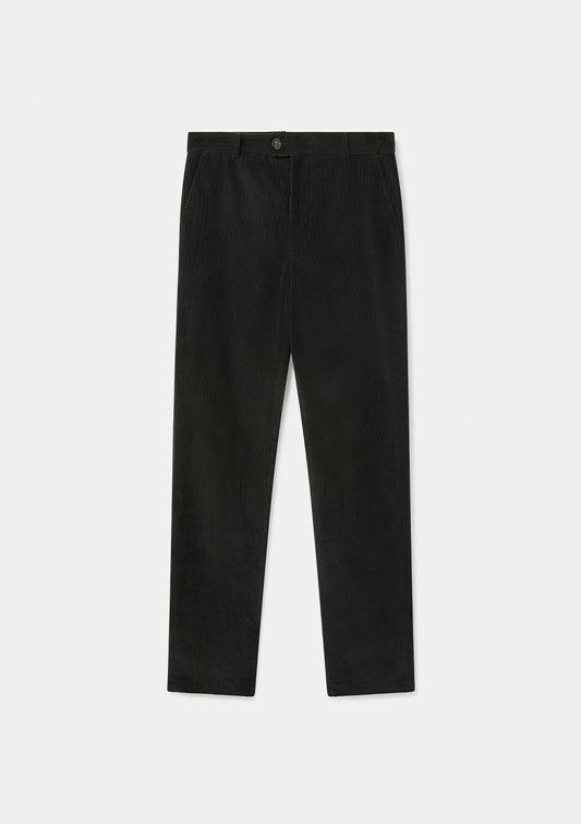 Forest Green Cotton Corduroy Casual Trouser, Casual Trousers - SIRPLUS