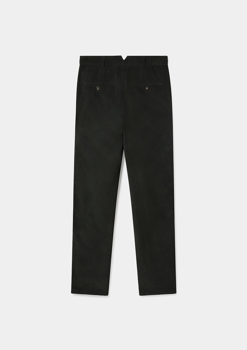 Forest Green Cotton Corduroy Casual Trouser, Casual Trousers - SIRPLUS