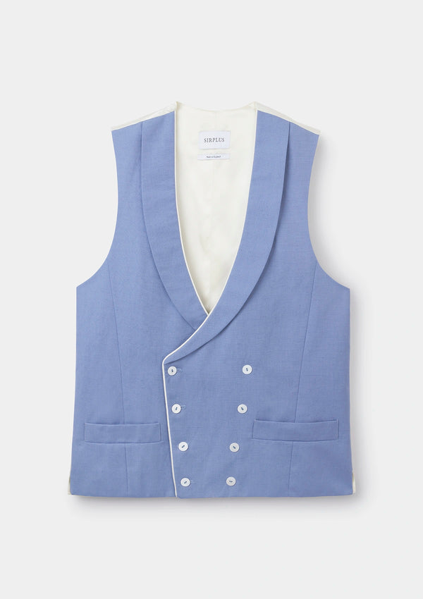 Forget Me Not Shawl Lapel Double Breasted Waistcoat