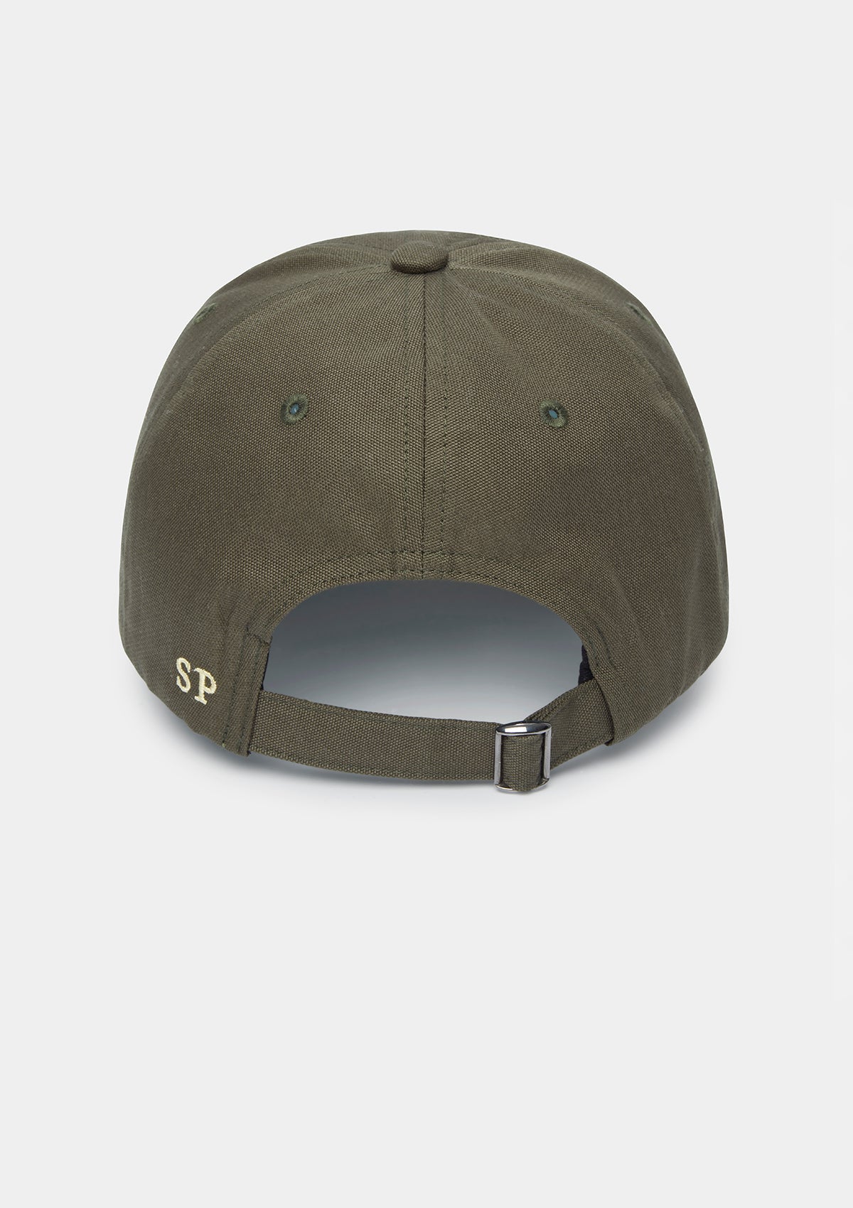 Green Cotton Canvas Embroidered Cap, Hats - SIRPLUS