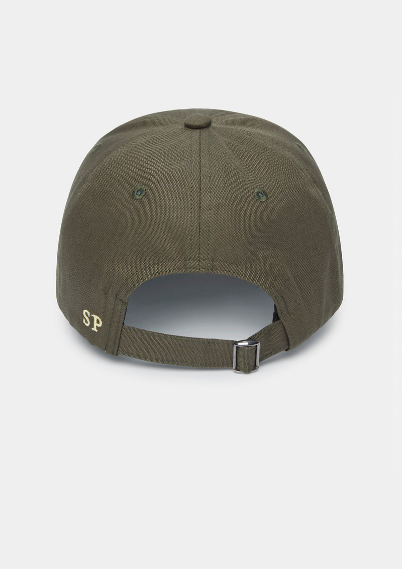 Green Cotton Canvas Cap