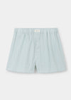 Pale Green Stripe Cotton Boxer Shorts, Boxer Shorts - SIRPLUS