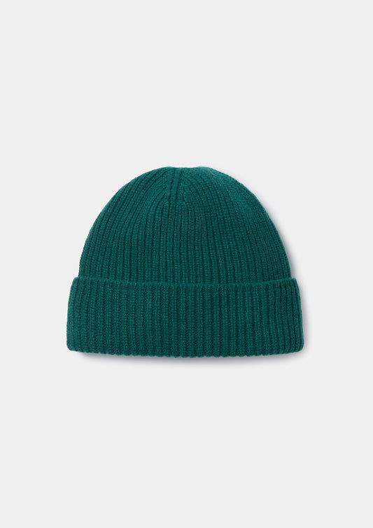 Green Cashmere Beanie, Hat - SIRPLUS