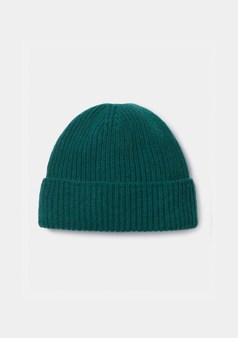 Green Cashmere Beanie, Hats - SIRPLUS