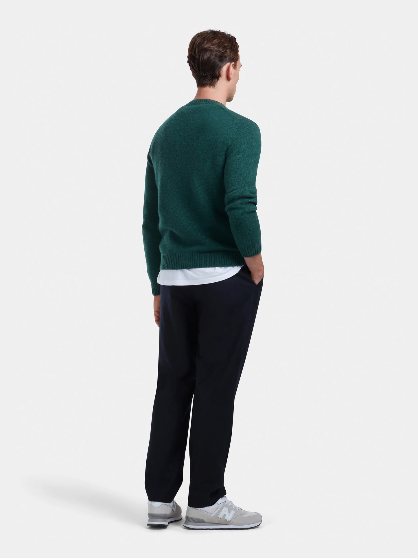 Green Cashmere Crew Neck Jumper, Knitwear - SIRPLUS