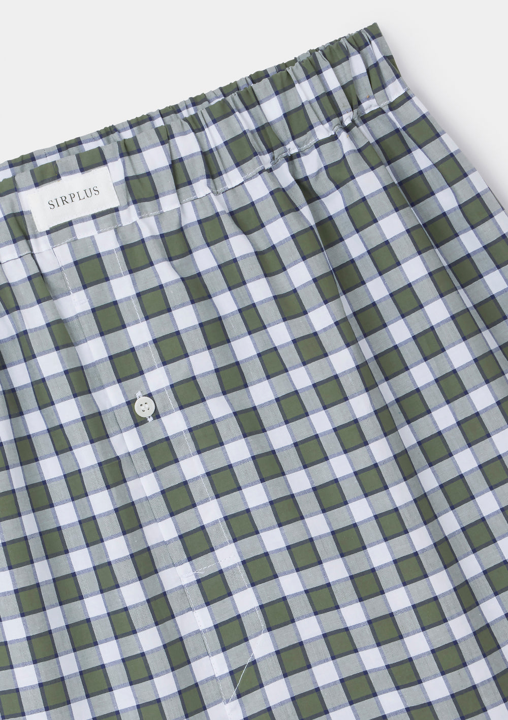 Green Picnic Check Cotton Boxer Shorts