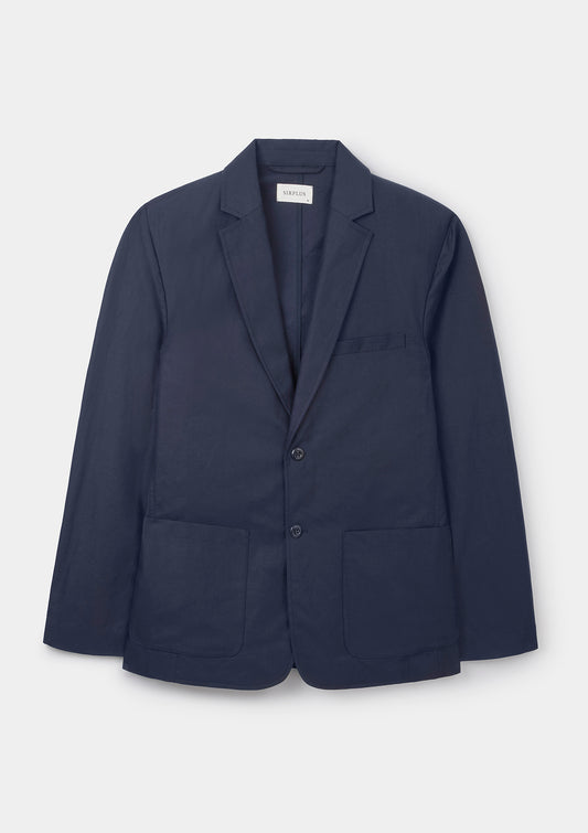 Ink Navy Cotton Linen Blazer, Blazer - SIRPLUS