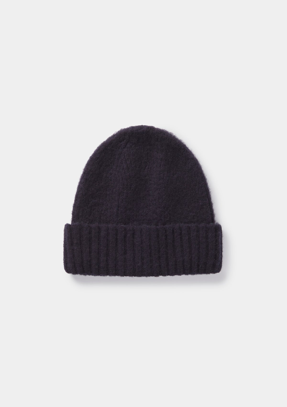 Ink Navy Lambswool Ribbed Beanie, Hat - SIRPLUS