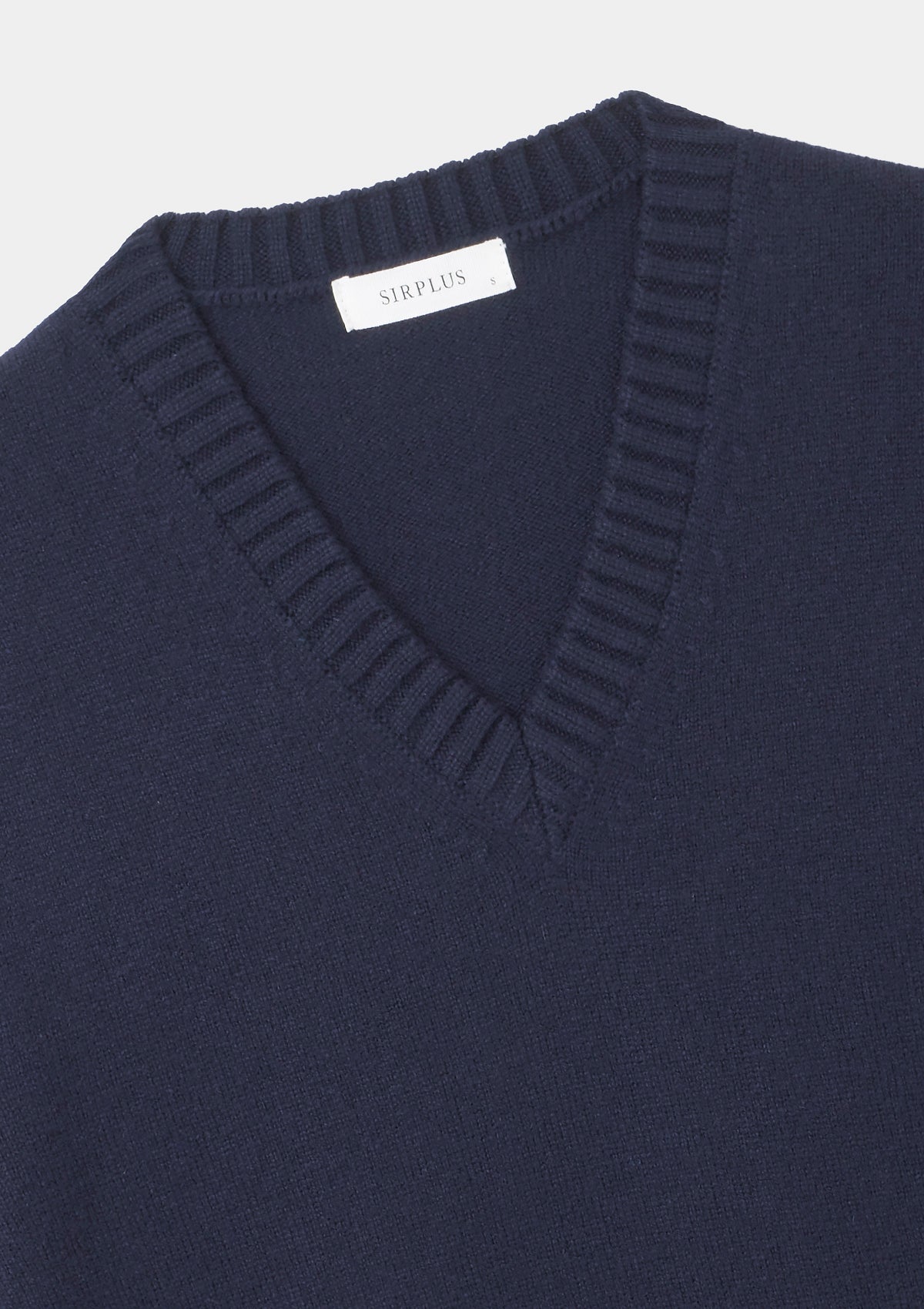 Ink Navy Lambswool V-Neck Jumper