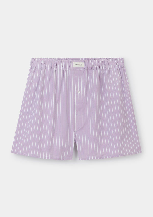 Lilac Stripe Cotton Boxer Shorts, Boxer Shorts - SIRPLUS