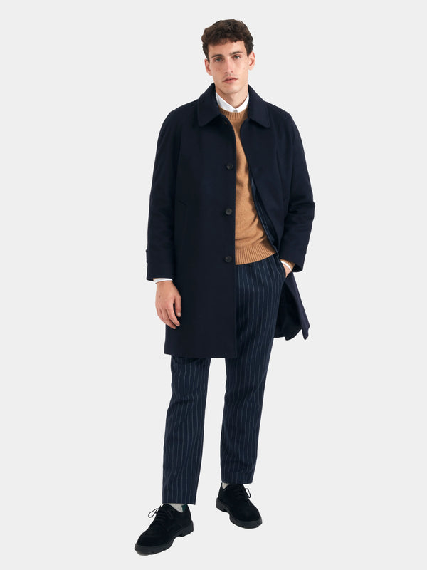 Midnight Navy Cashmere Overcoat, Coats - SIRPLUS