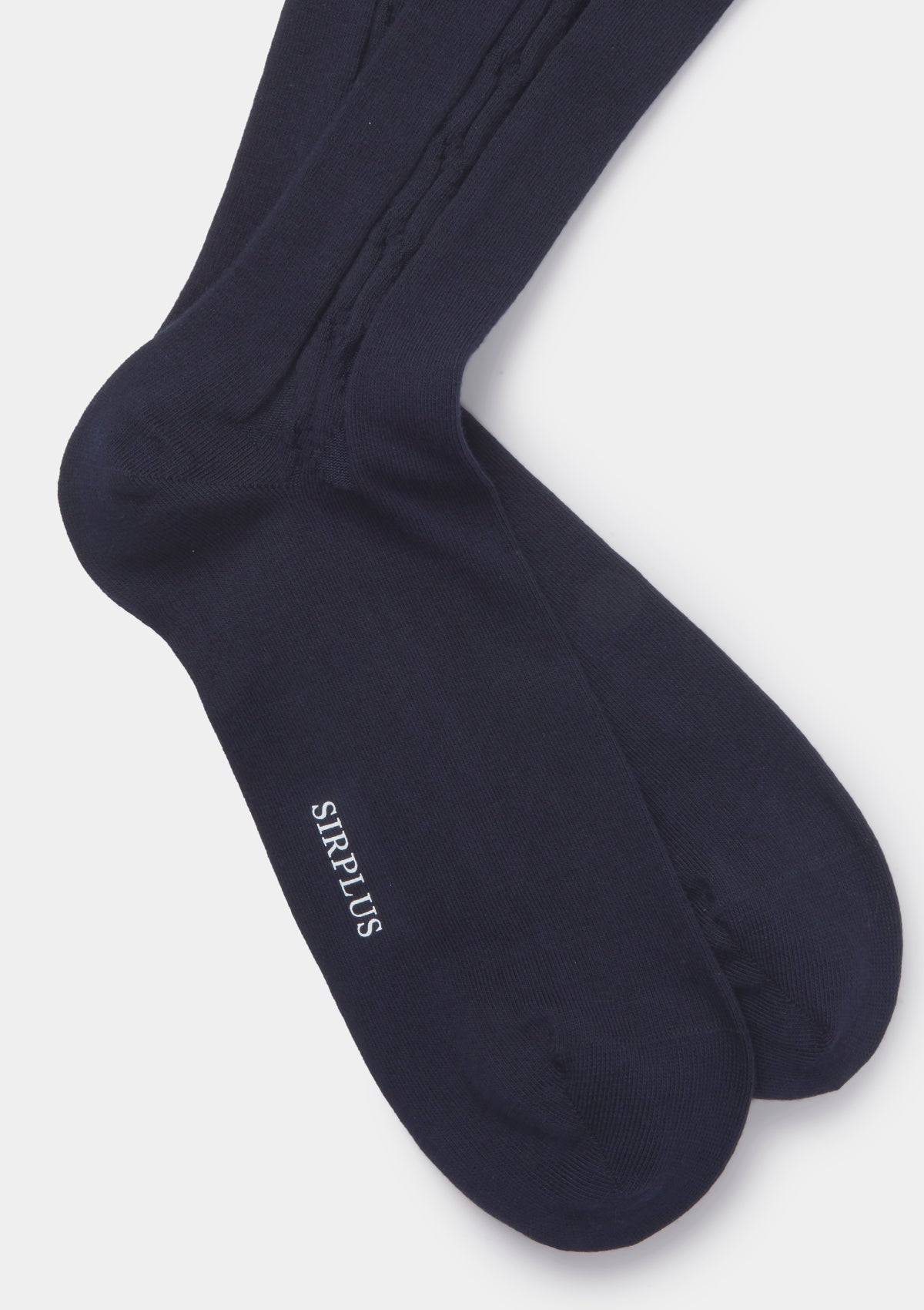 Navy Blue Cable Sock, Socks - SIRPLUS