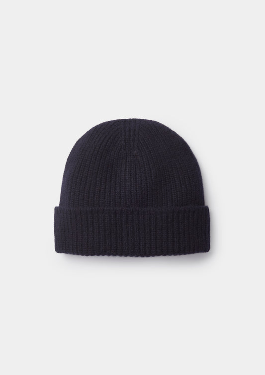 Navy Cashmere Beanie, Hat - SIRPLUS