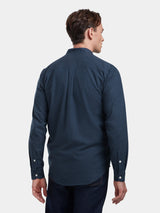Navy Cotton Cashmere Grandad Shirt, Grandad Shirt - SIRPLUS