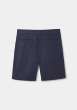 Navy Cotton Linen Shorts, Shorts - SIRPLUS